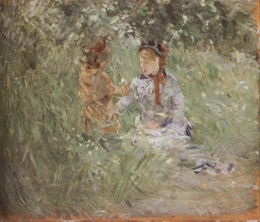 Berthe Morisot The woman and children are in the park